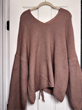 Pink V-Neck Sweater Like New
